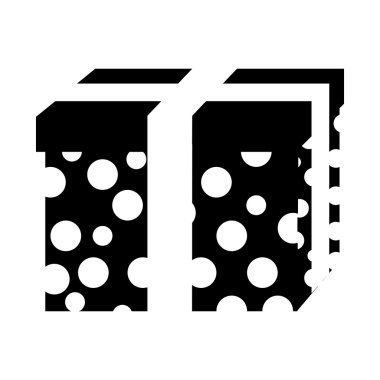 giftbox doğum günü hediyesi izole simgesi