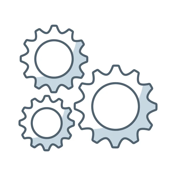 Gears settings lapos ikonra — Stock Vector