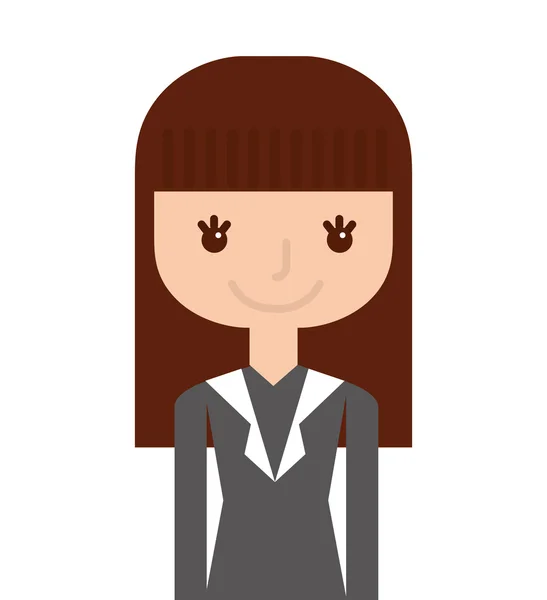Mujer de negocios avatar icono de línea — Vector de stock