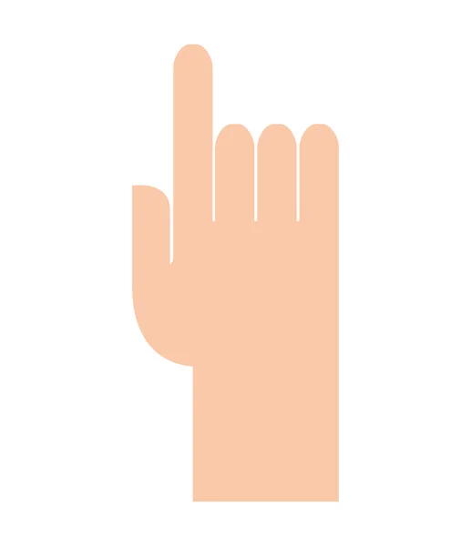 Hand human flat line icon — Stock Vector