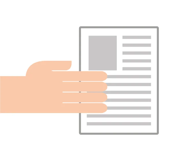 Documento en papel línea plana icono — Vector de stock