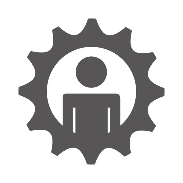 Gears settings flat icon — Stock Vector