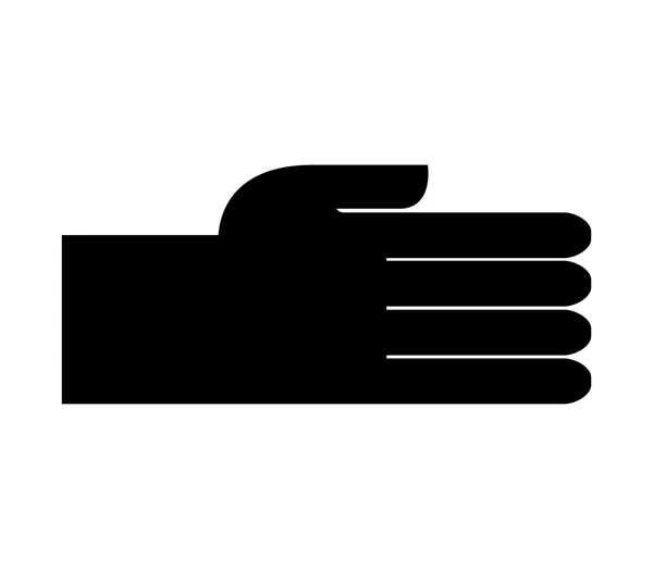 Hand human flat line icon — Stock Vector