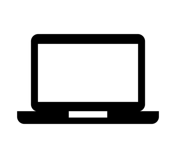 Laptop ícone de linha plana do computador — Vetor de Stock