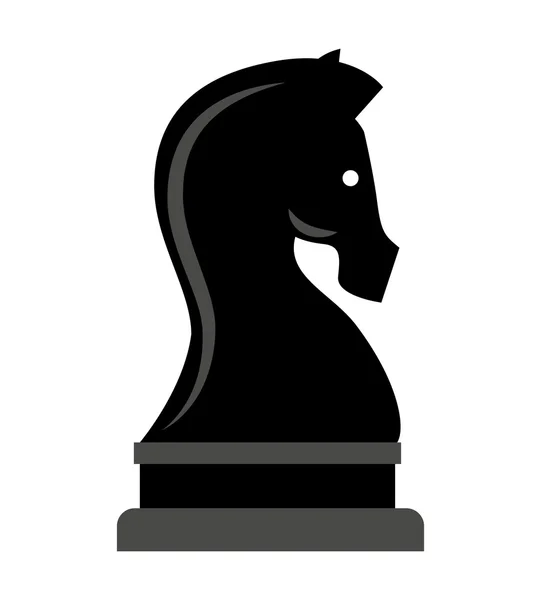 Pièce de cheval d'échecs icône isolée — Image vectorielle