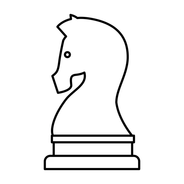 Ikona na białym tle konia kawałek szachy — Wektor stockowy