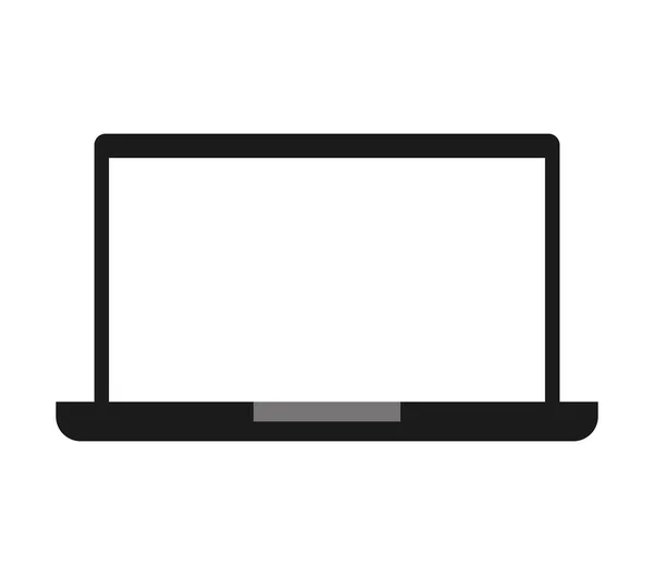 Pictogram van de platte lijn van laptop computer — Stockvector