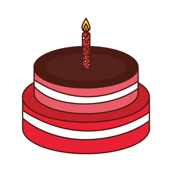 Születésnapi finom édes sütemény — Stock Vector
