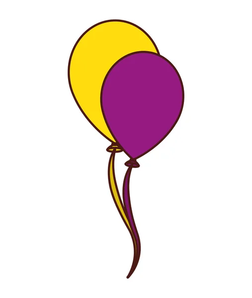 Ballon air anniversaire icône isolée — Image vectorielle