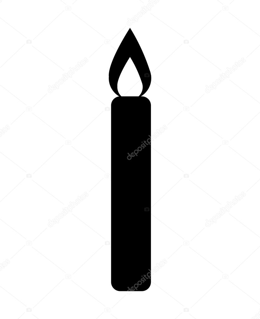 candle flame birthday isolated icon