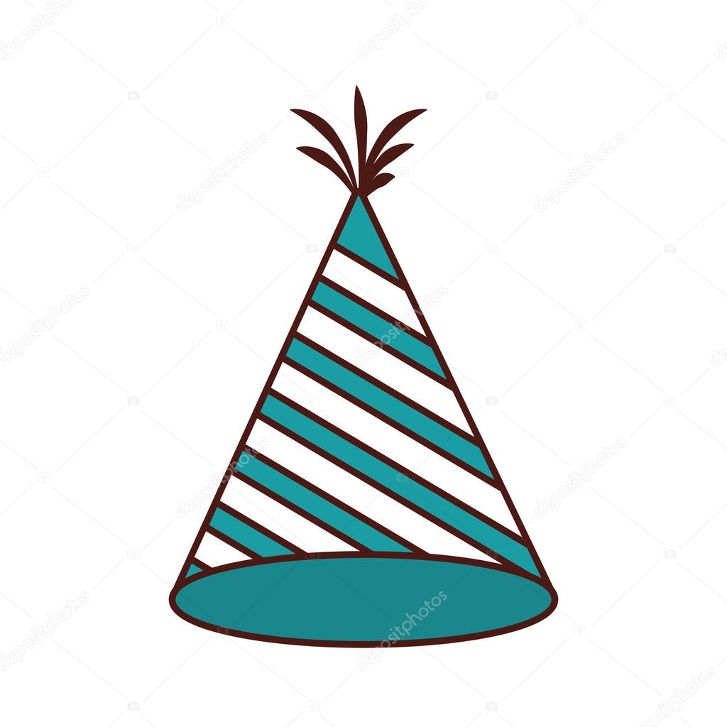 Chapéu ícone isolado aniversário imagem vetorial de ...