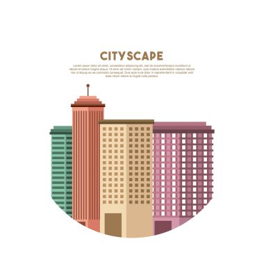 Cityscape binalar manzarası simgesi