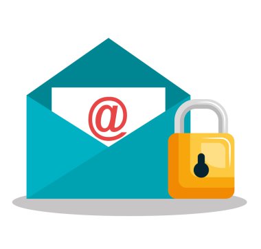 Internet güvenlik kavramı düz simgeler