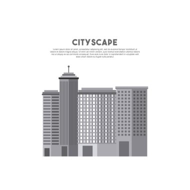 Cityscape binalar manzarası simgesi