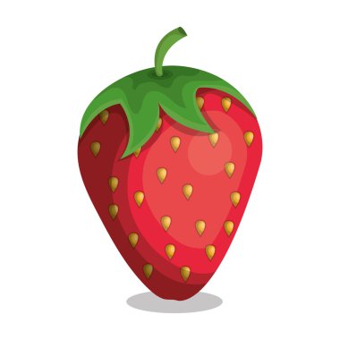 lezzetli meyve çilek izole simgesi