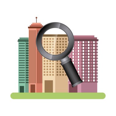 Cityscape binalar manzarası simgesi