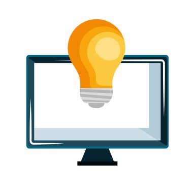 ampul ışığı fikri izole edilmiş simge