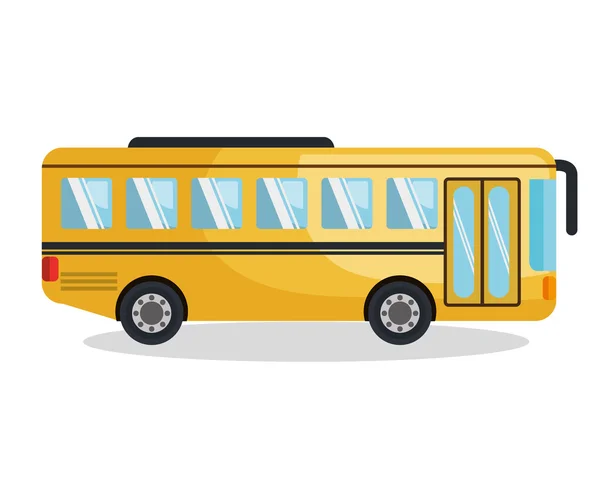 Bus vehicle silhouette isolated icon — Stock Vector