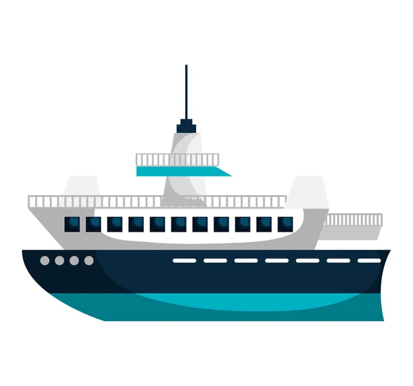 Cruise ship isolated icon — Stock Vector