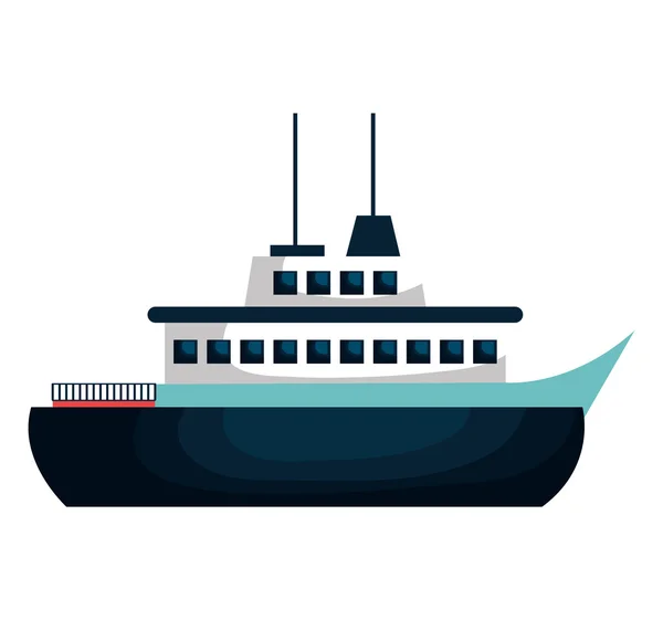 Icona isolata della nave da crociera — Vettoriale Stock