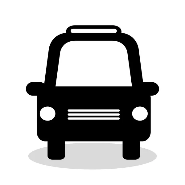 Taksi servisi araç izole simgesini — Stok Vektör