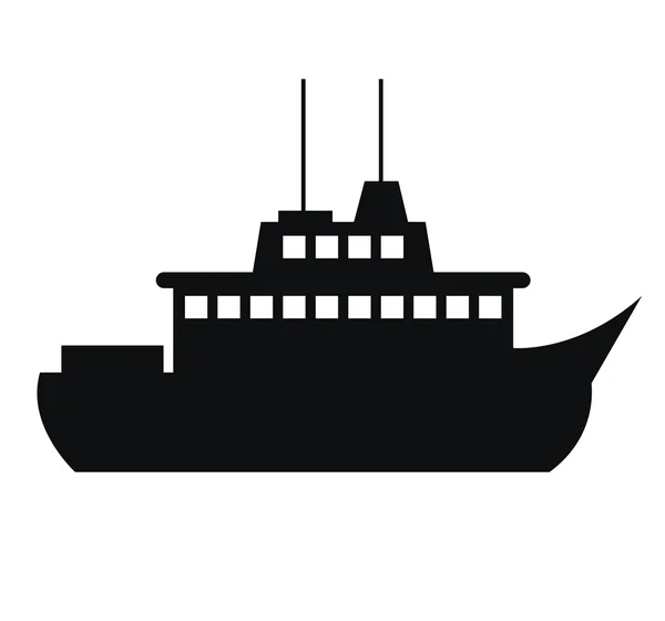 Cruise ship isolerade ikonen — Stock vektor
