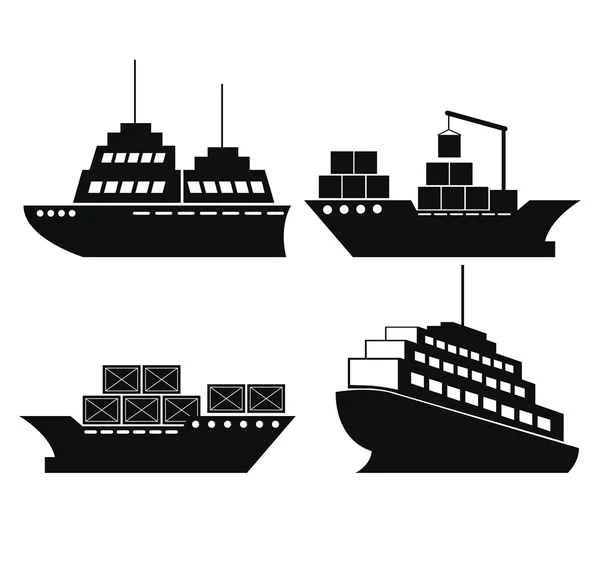A tengeri szállítási hajók készlet — Stock Vector