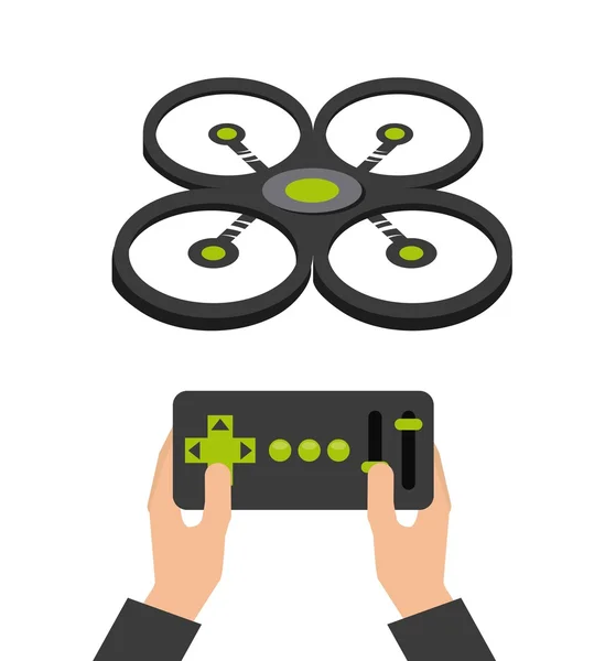 Drone technology flying icon — Stock Vector