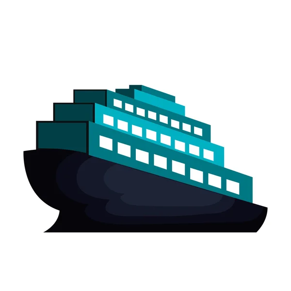 Cruise hajó elkülönített ikon — Stock Vector