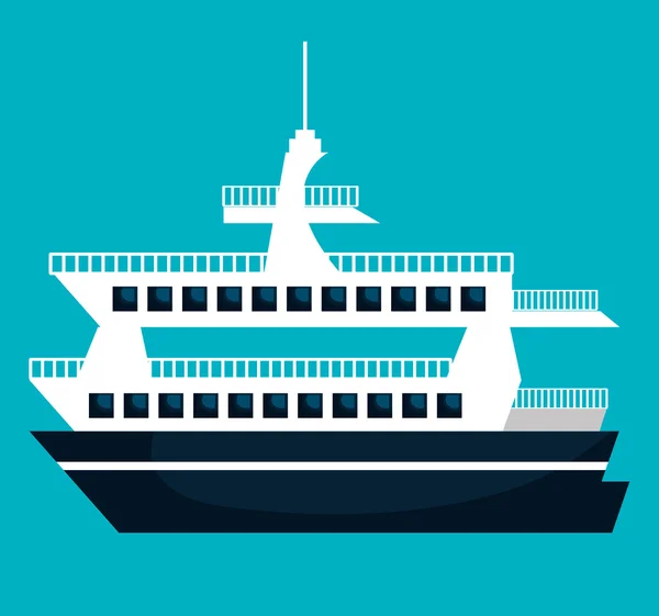 Cruise ship isolerade ikonen — Stock vektor