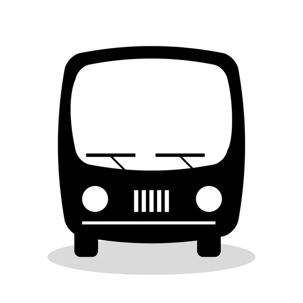 Bus vehicle silhouette isolated icon — Stock Vector