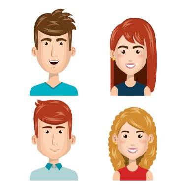 genç insanların avatarları ayarla