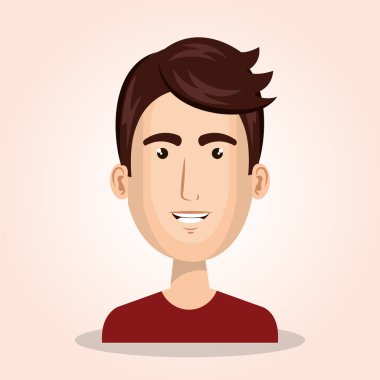 Genç adam avatarı izole edilmiş simge