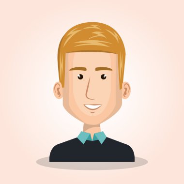 Genç adam avatarı izole edilmiş simge