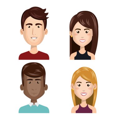 genç insanların avatarları ayarla