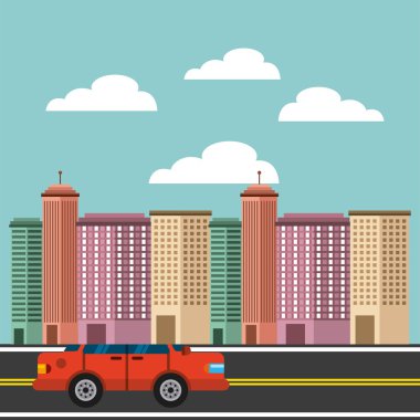 Cityscape binalar manzarası arka plan