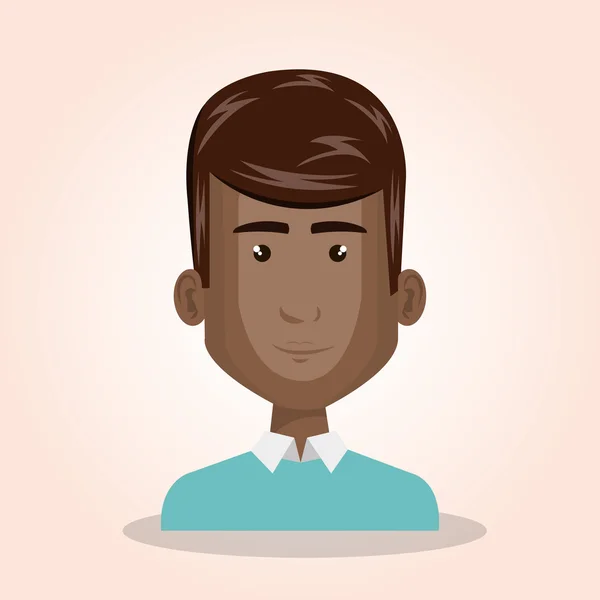 Młody człowiek avatar odizolowany ikona — Wektor stockowy