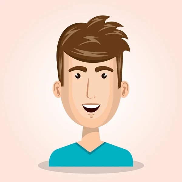 Joven avatar icono aislado — Vector de stock