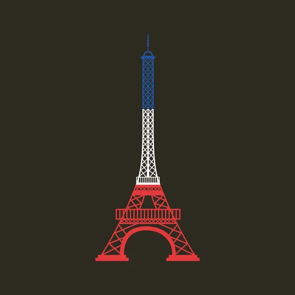 Torre eiffel cultura francesa — Vector de stock