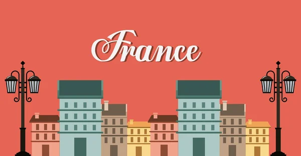 Frankrike klassiska plats — Stock vektor