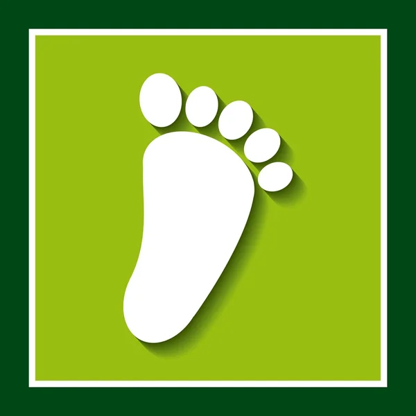 Footprint ecology symbol icon — Stock Vector