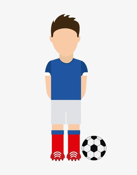 French soccer player avatar — Stock Vector