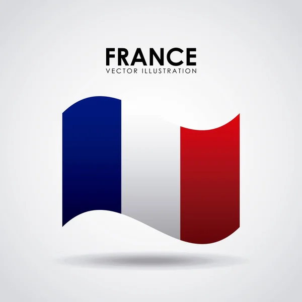 Francia bandiera cultura classica — Vettoriale Stock