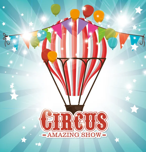 Circus entertainment geweldige show — Stockvector