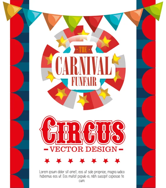 Banner de feria de carnaval de entretenimiento — Vector de stock