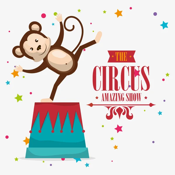 Circus entertainment geweldige show — Stockvector