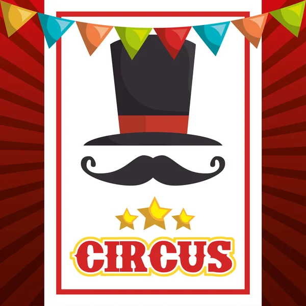 Circus szórakoztató csodálatos Térkép — Stock Vector
