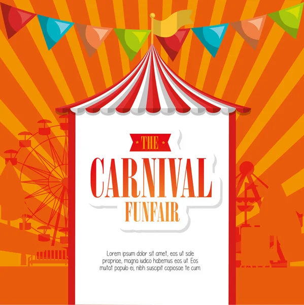 Banner de feria de carnaval de entretenimiento — Vector de stock