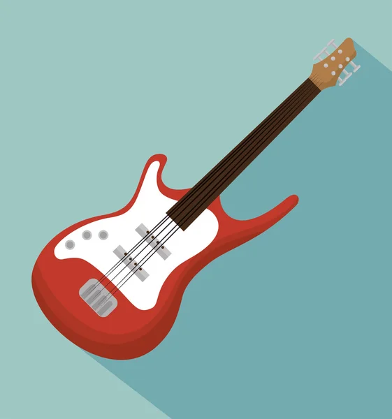 Guitarra elétrica ícone instrumento acústico — Vetor de Stock