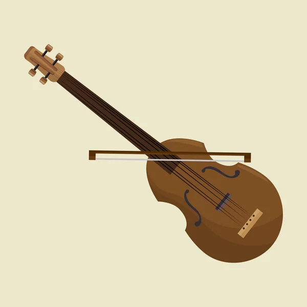 Calssic violin music instrument design icon — Stock Vector